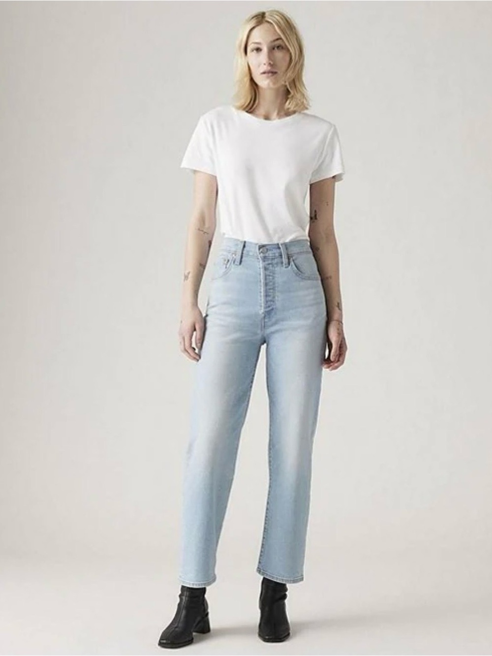 Levi’s Ribcage Straight Ankle Light Wash Once In A While 29x27
